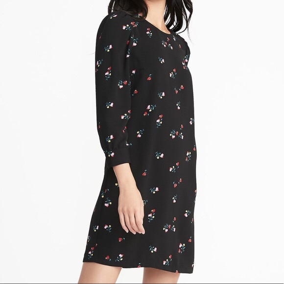 BNWT black floral shift dress - Picture 2 of 6